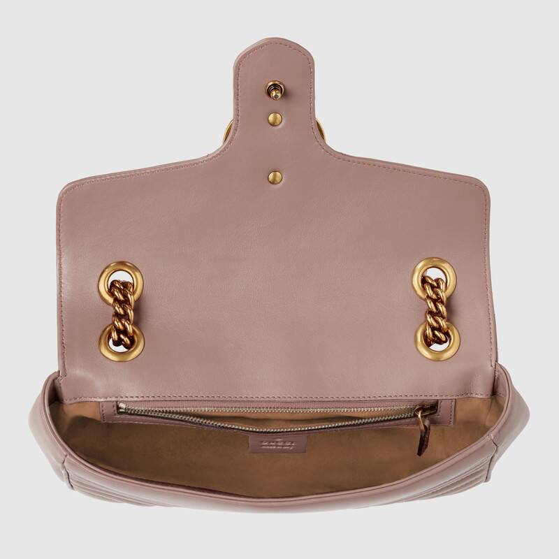 Gucci GG Marmont Small Matelasse Shoulder Bag 443497 Dusty pink